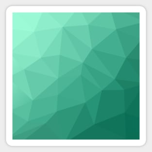 Polygon Geometric Triangles Green Sticker